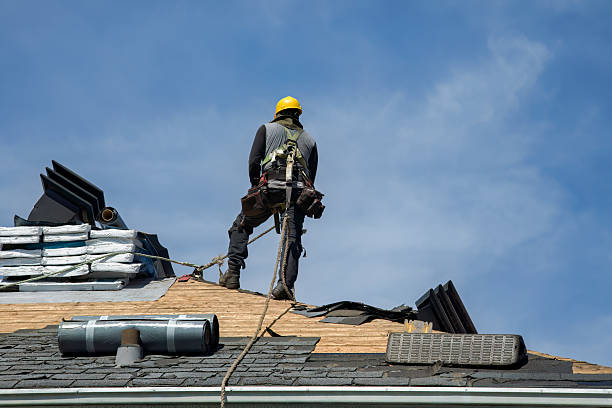 Professional Roofing technician working in Chincoteague Island, VA